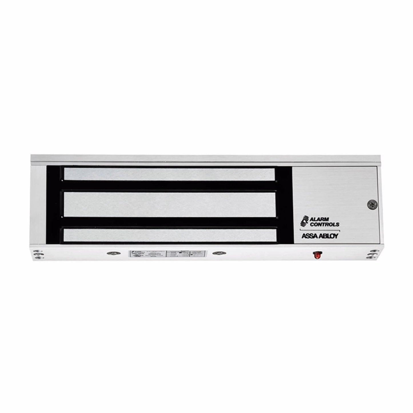 Alarm Controls 1200S Single Door Magnetic Lock, 12 or 24 VDC, US28/628 - Satin Aluminum Finish