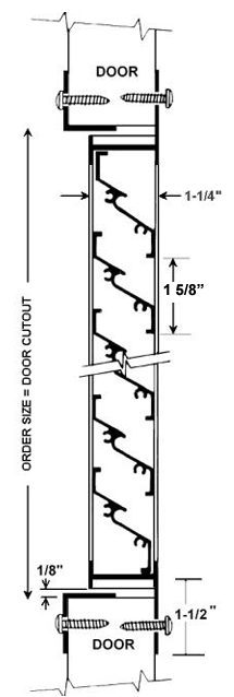 Air Louvers 1400A Storm-Proof Aluminum Louver Kit - for use in Exterior Doors