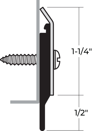 NGP 200NSS Surface Door Sweep, Stainless Steel w/ Neoprene Rubber Seal