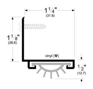 Pemko 211 L-Shaped Door Shoe with Eco-V Vinyl Insert