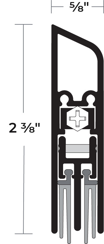 NGP 220S Automatic Surface Applied Door Bottom w/ Silicone Seal