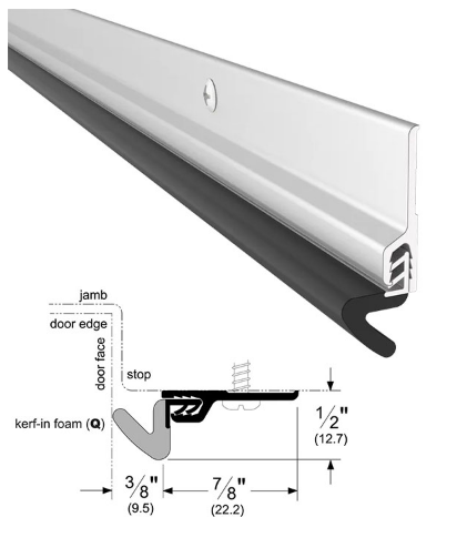 Pemko 306_Q Standard Perimeter Weather Strip w/ Foam Insert