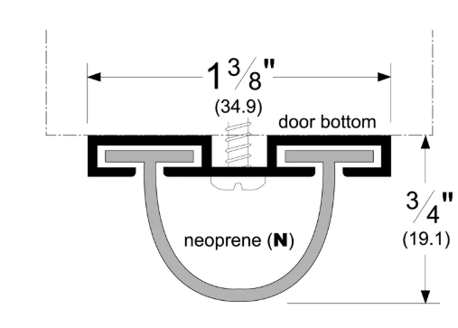 Pemko 314 Surface Mount Door Bottom