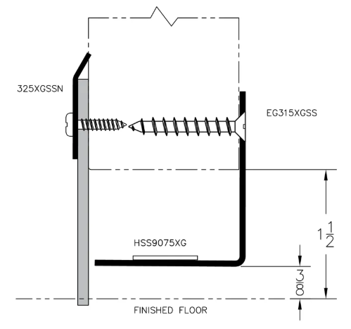 Pemko 325XGSSN Door Bottom Sweep For Excessive Gaps in Fire Doors