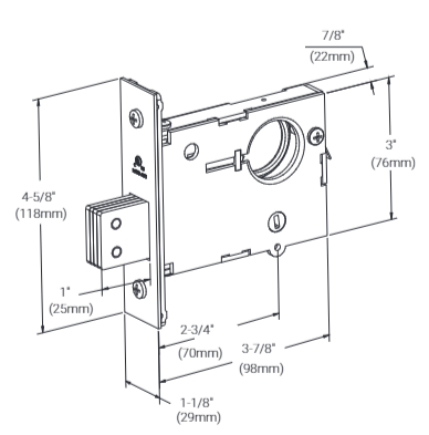ASSA ABLOY ACCENTRA (Formerly Yale) 352 Mortise Deadbolt Lock, Cylinder x Thumbturn, US26D/626-Satin Chrome