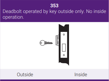 ASSA ABLOY ACCENTRA (Formerly Yale) 353 Mortise Deadbolt Lock, Cylinder Outside Only, US26D/626-Satin Chrome