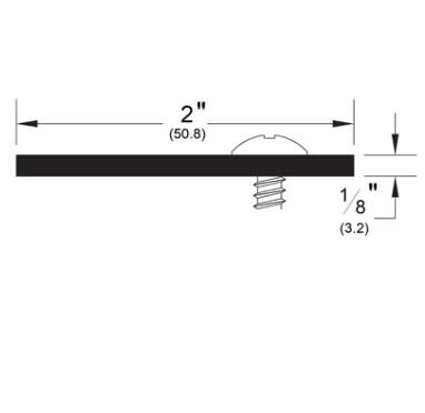 MDI AST-84 Flat Security Steel Astragal, 11 Gauge, 7'-0" x 2" x 1/8"