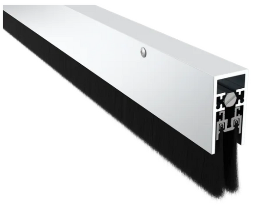 Pemko 4301_NBL Surface Applied Automatic Door Bottom with Dual Nylon Brush Inserts