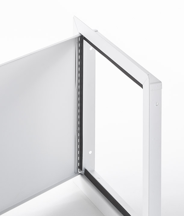 Standard Flush Steel Access Door w/ Screwdriver Cam Latching, Visible Flange, Prime Painted, Item AHD