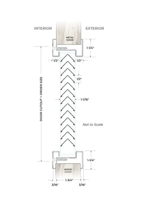 Anemostat AFDL Metal Louver Kit, For 1 3/4" Thick Doors, CAB-California Bronze (Dark Brown Color) - By NGP