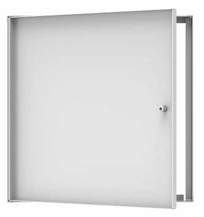 AHA Recessed Steel Access Panel, No Flange, Allen Key Lock, Primed Painted White