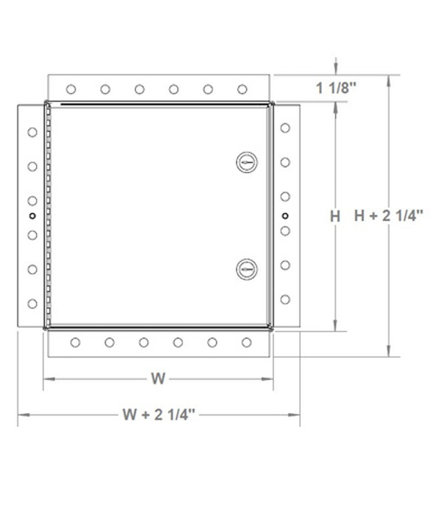 ALN-GYP Anti-ligature Access Door with Drywall Bead Flange