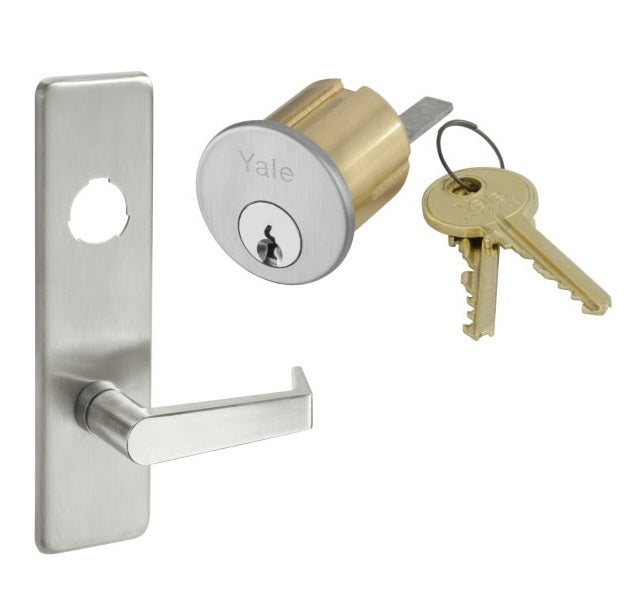 Yale AU426F Exit Device Escutcheon Trim, 630-Satin Stainless Steel - Classroom Function