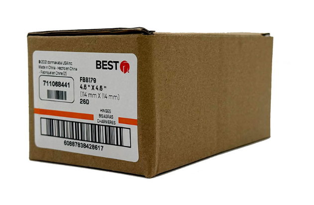 Best Hinges (Formerly Stanley) FBB179 4.5 inch x 4.5 inch BB Hinge (Box of 3)