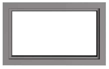 Knock-Down HM Steel Borrowed Lite Window Frames x 4 7/8" Throat x 16 gauge Galv Steel - Includes HM Glazing Stop Molding & Tek Screws