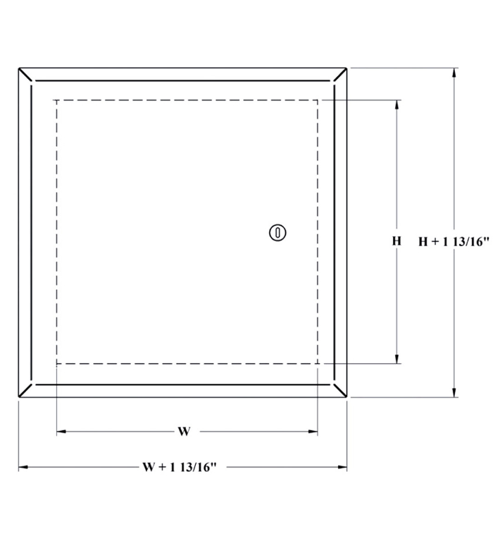 BTV Valve Box with Plexiglass Window Access Door x 4" Depth, Hidden Flange, Prime-Painted White.