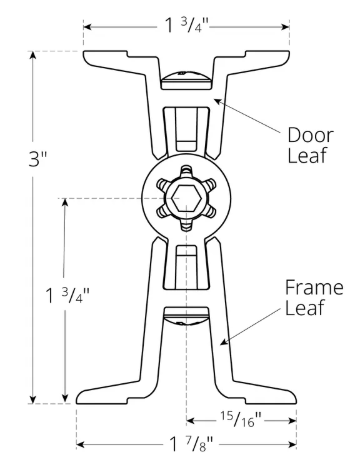 Pemko DSH1000 Behavioral Health Double Swing Pin and Barrel Continuous Hinge, For 7 ft. Doors, Clear Anodized Aluminum