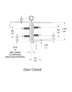 Markar HG305 Adjustable Hinge Guard, 83-inch (for 7'-0" doors), Full Mortise Continuous Hinge, Pin & Barrel, US32D-Satin Stainless Steel