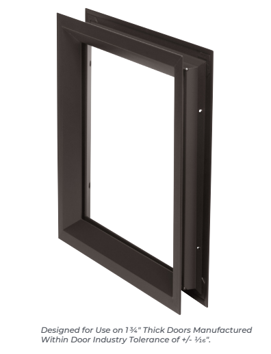 NGP L-FRA100 Lite Kit for use with 3/16″, 1/4" or 5/16" thick Glass, for use in 1 3/4" Thick Doors - Glass Not Included.