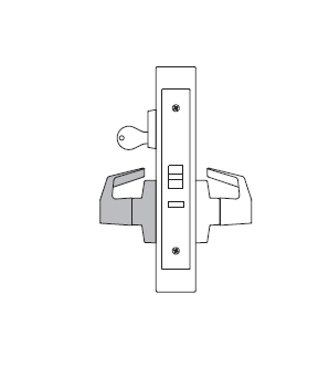 PDQ MR115 Storeroom Function Mortise Lock, C-Keyway, Lever x SJ-Rose Trim, US32D/630-Satin Stainless Steel