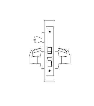 PDQ MR116 Entry Function Mortise Lock, C-Keyway, Lever x SJ-Rose Trim, US32D/630-Satin Stainless Steel