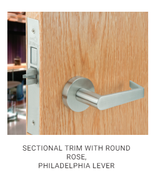 PDQ MR176 Privacy Function Mortise Lock (No Key), Lever x SJ-Rose Trim, US32D/630-Satin Stainless Steel
