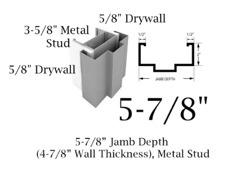 Door/Frame Unit: Flush Commercial Steel Door, Knock-Down 4 7/8" Throat Steel Frame with Spring Hinges and an Entry Function Cylindrical Lever Lock, 90 min Fire Labeled