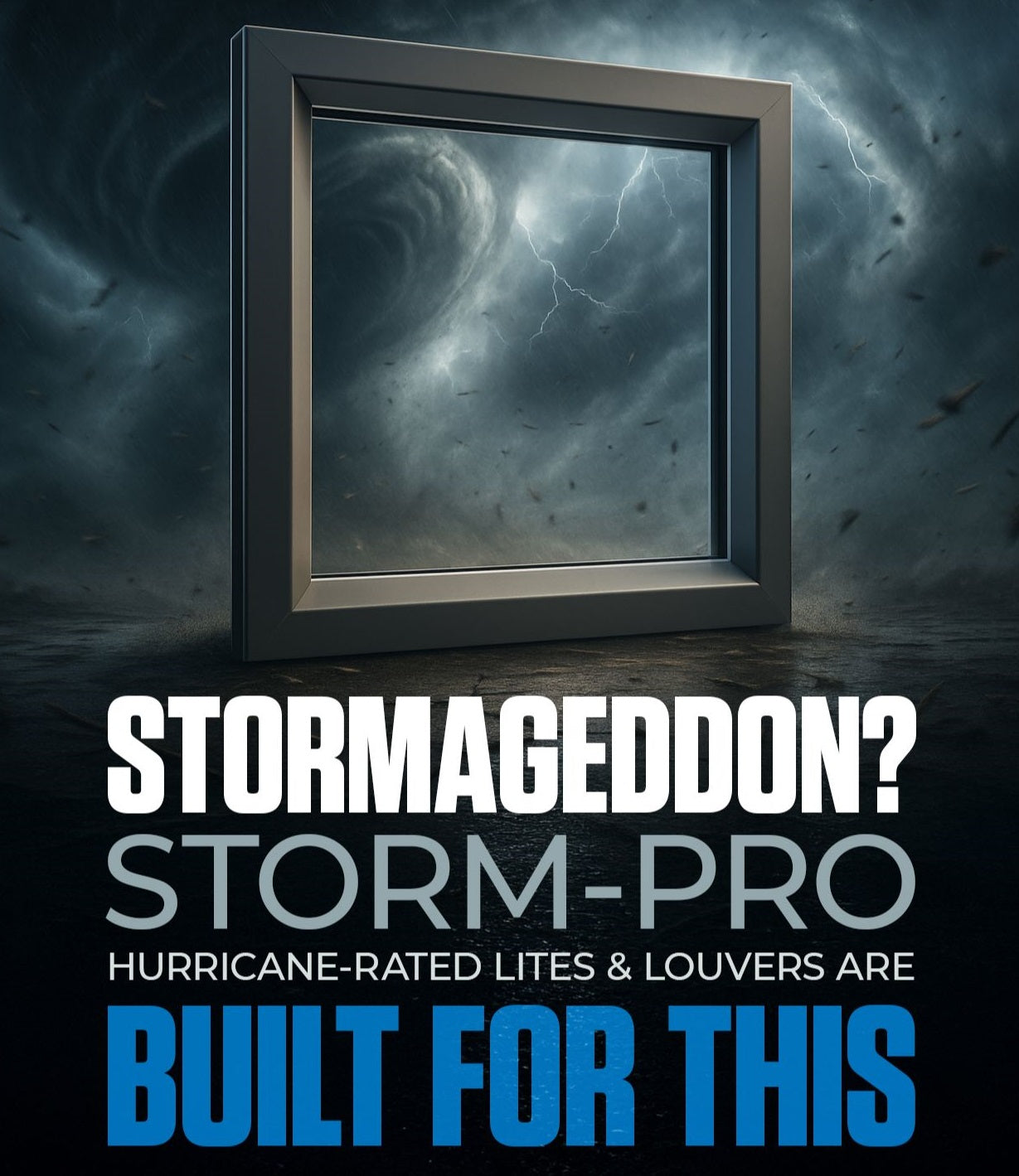 NGP STORM-PRO-HR Hurricane-Rated Vision Lite Kit with 1/2″ Thick Laminated Hurricane Glass - Complete Kit