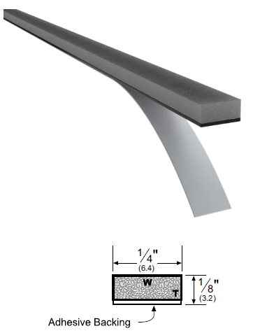 Pemko Closed Cell Soft PVC Foam Adhesive Weather-strip