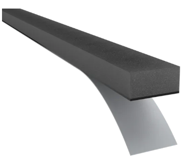 Pemko P493 EPDM Sponge Neoprene Weatherstripping Tape , 10 FT x 1/2 inch x 1/4 inch x Gray