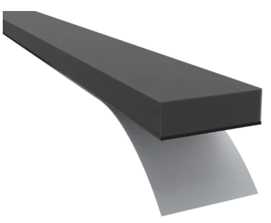 Pemko P497 EPDM Sponge Neoprene Weatherstripping Tape , 10 FT x 3/4 inch x 1/4 inch x Gray