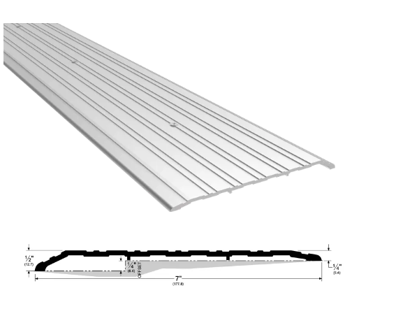 Pemko 2727A Offset Saddle Threshold, 36" x 7" x 1/4", Mill Aluminum