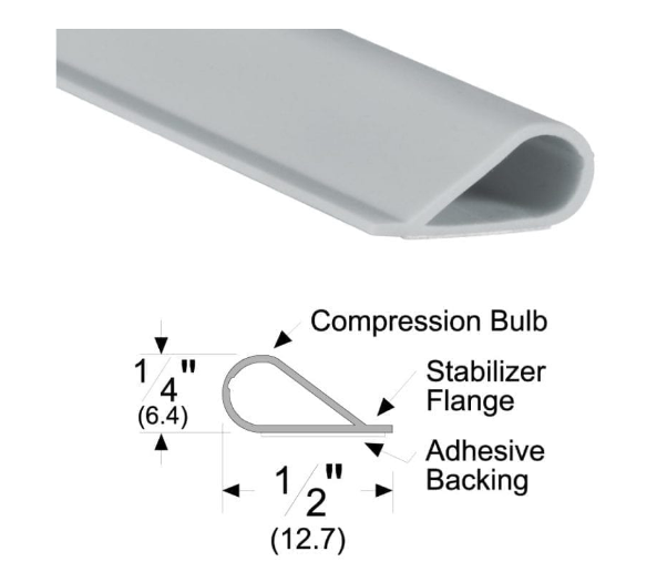 Pemko S88 Adhesive-backed fire/smoke gasketing, 20 Lineal Feet Package