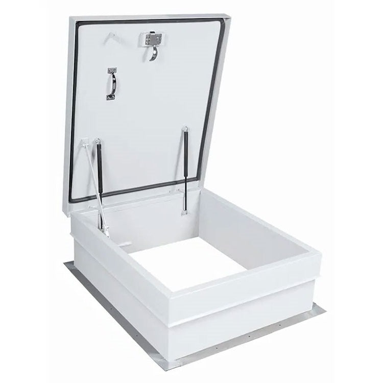 Commercial Roof Hatch, Model TRH, Heavy Duty 14 Gauge Galv Steel, Prime Painted, with Interior & Exterior Handle