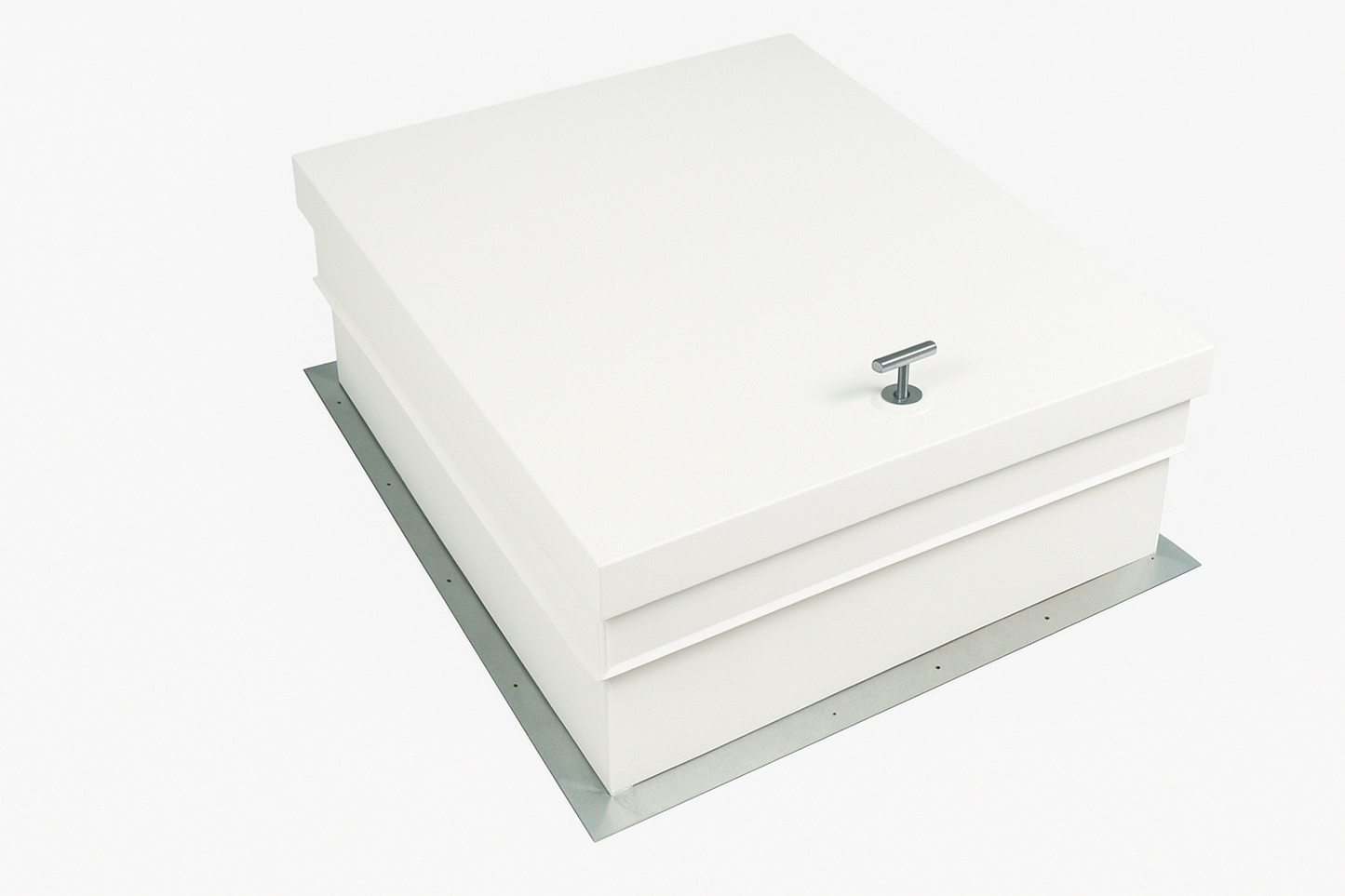 Commercial Roof Hatch, Model TRH, Heavy Duty 14 Gauge Galv Steel, Prime Painted, with Interior & Exterior Handle