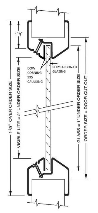Air Louvers VLFEZHRC-PAK Hurricane & Severe Windstorm Approved Steel Vision Kit - Glazing & Caulk Included