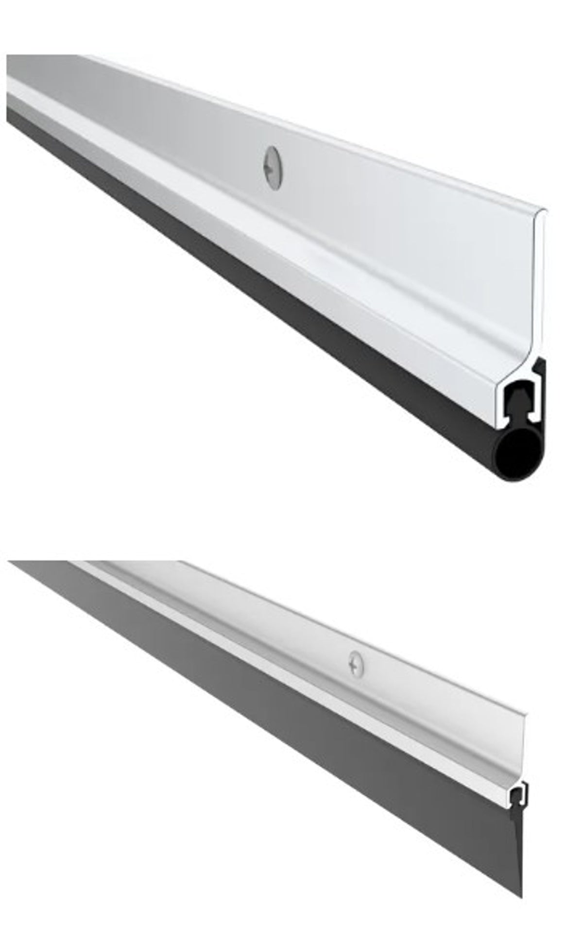 Weather-Seal Package for a Commercial Door, 4-Piece Set, Mill Aluminum Finish