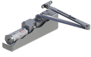 Hager 5100 Series Cast Iron Grade 1 Heavy Duty Surface Door Closer, Multi-Mount, Size 1  6 Adjustable Spring Size, Alum Finish main image