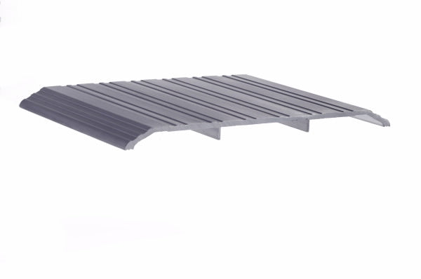 Pemko 2748A Aluminum Fluted Saddle Threshold, 8-inch x 1/4-inch, Mill Aluminum Finish main image
