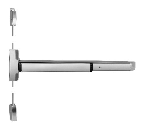Yale 6170 Surface Vertical Rod Exit Device, 36-inch door, x US32D-Satin Stainless Steel Finish main image
