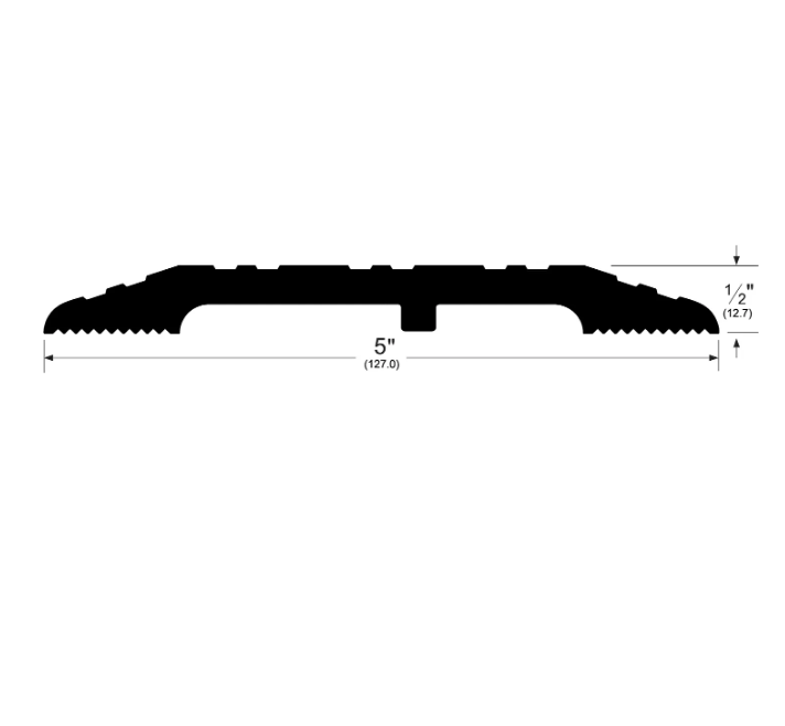 Pemko 1715AK Modular Heavy Duty Thresholds 5" x 1/2", Mill Aluminum w/ Pemkote Skid Resistant Surface