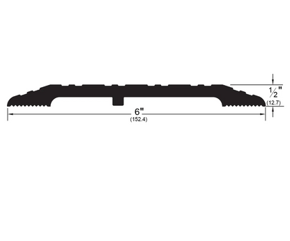 Pemko 1716AK Modular Heavy Duty Thresholds 6" x 1/2", Mill Aluminum w/ Pemkote Skid Resistant Surface