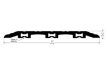 Pemko 1717AK Modular Heavy Duty Thresholds 7" x 1/2", Mill Aluminum w/ Pemkote Skid Resistant Surface