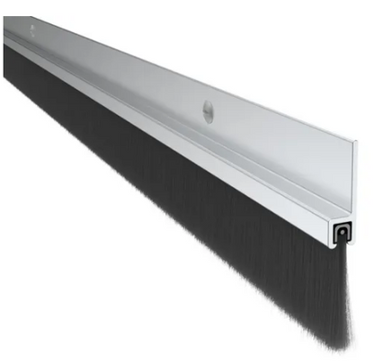 Pemko 18100 Surface Door Sweep w/ 1-inch Black Brush Seal