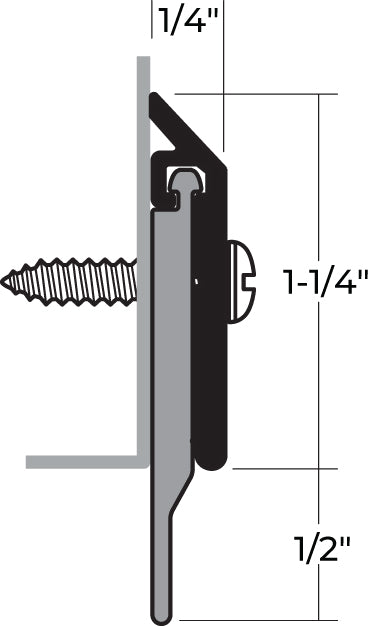 NGP 200N Surface Door Sweep w/ Neoprene Rubber Seal