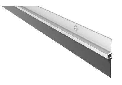 Pemko 307AV Surface Door Sweep, Mill Finish Alum with Gray Vinyl insert
