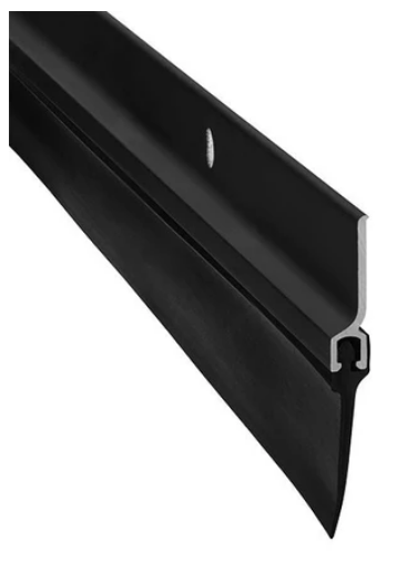 Pemko 307BSPV Surface Door Sweep, 36" Black Powder Coat Finish with Black Vinyl Insert
