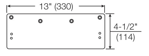 Accentra (Formerly Yale) 3158 Door Closer Drop Plate for Narrow Top Rail