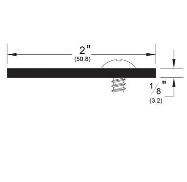 Pemko 357 Flat Security Astragal, 11 Gauge, 7'-0" x 2" x 1/8"