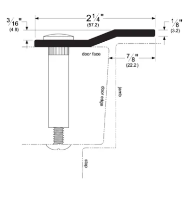 Pemko 3572SP Offset Security Steel Astragal, 10 gauge x 2 1/4" x 96", Galv Steel.